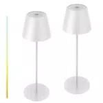 uuffoo Tischlampe Kabellos Touch Metall LED Akku IP54 wasserdicht Tragbar