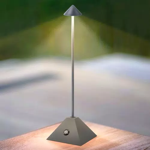 uuffoo Dimmbare LED Tischlampe Tragbare Touch Tischlampe Kabellos für Innen und Außen
