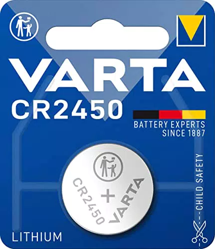 VARTA Batterien Knopfzelle CR2450, 1 Stück, Lithium Coin