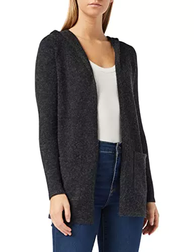 Vero Moda Damen Strickjacke mit offener Kapuze
