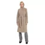 VERO MODA Damen Pelzmantel aus Silbermink