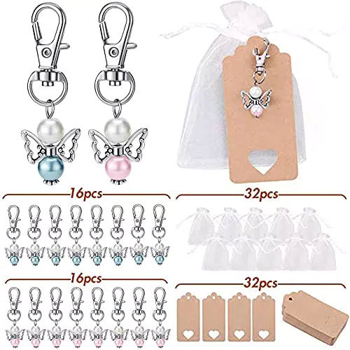 VGOODALL Gastgeschenke Taufe und Hochzeit mit Schutzengeln und Organza Beuteln