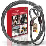 VIGO SPORTS® Panzer Schlaufenkabel 10mm – Kabelschloss für Fahrrad und Gartenmöbel