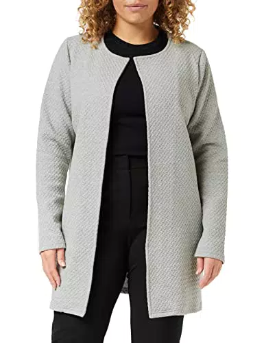Vila Damen Blazer VINAJA New Long Jacket - Einfarbig, Größe L