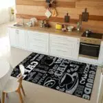 VIMODA Küchenteppich Teppichläufer Modernes Kaffee Design für Lounge und Küche