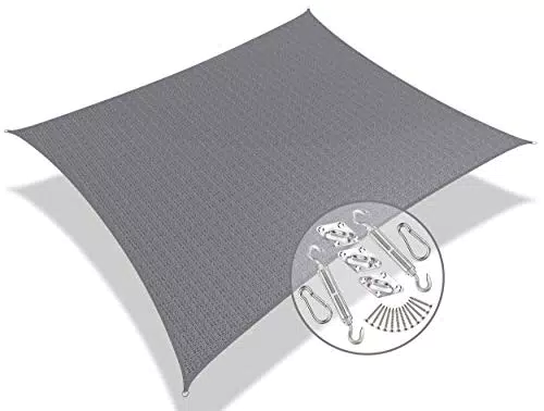 VOUNOT Sonnensegel Rechteckig mit Befestigung Set – Atmungsaktiver UV-Schutz für Garten