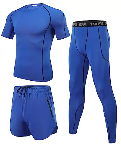 Wayleb Herren Fitness Kleidung – Atmungsaktives Kompressions-Set für Sport und Training