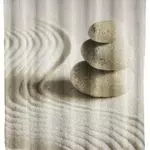 WENKO Textil Duschvorhang Spa mit Ringen, waschbar, wasserabweisend
