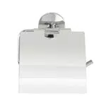 WENKO Toilettenpapierhalter Cuba aus rostfreiem Zinkdruckguss mit Deckel