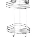 WENKO Vacuum-Loc Eckregal 2 Etagen - Duschablage ohne Bohren, verchromt