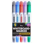 SmartPanda Whiteboard Marker – Abwischbare Stifte mit Doppelspitze, Medium und Fein