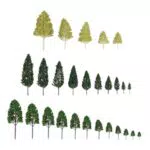 WINOMO Miniatur Bäume für Modelleisenbahnen und Landschaftsgestaltung 1:50