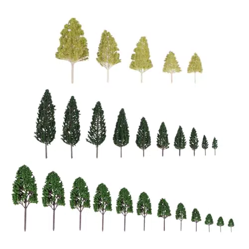 WINOMO Miniatur Bäume für Modelleisenbahnen und Landschaftsgestaltung 1:50