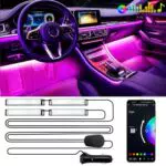YiLaie LED Innenbeleuchtung für Auto mit APP Steuerung und Musikmodus
