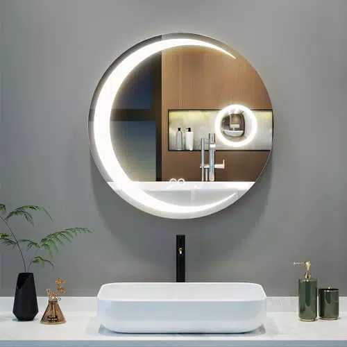 YITAHOME Badezimmerspiegel mit Antibeschlag, dimmbar und Touch-Schalter