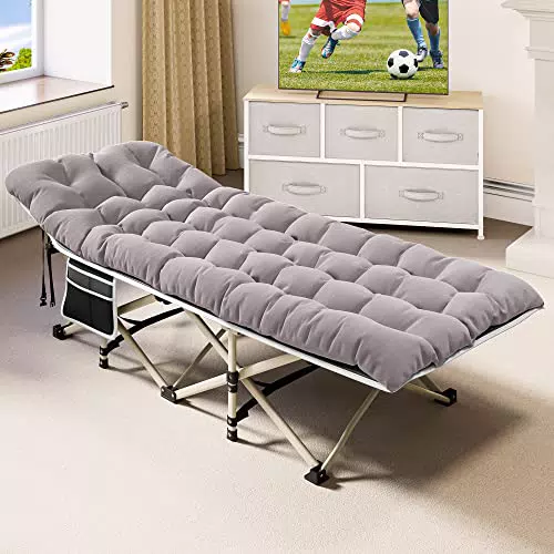 YITAHOME Faltbares Campingbett für Erwachsene mit dicker Matratze und robustem Design