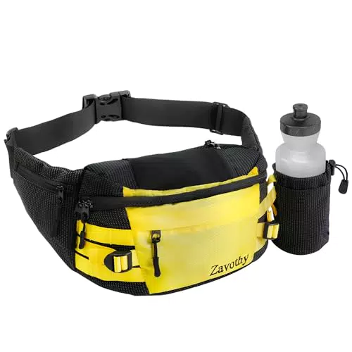 Zavothy Gürteltasche mit abnehmbarem Flaschenhalter für Sport und Freizeit