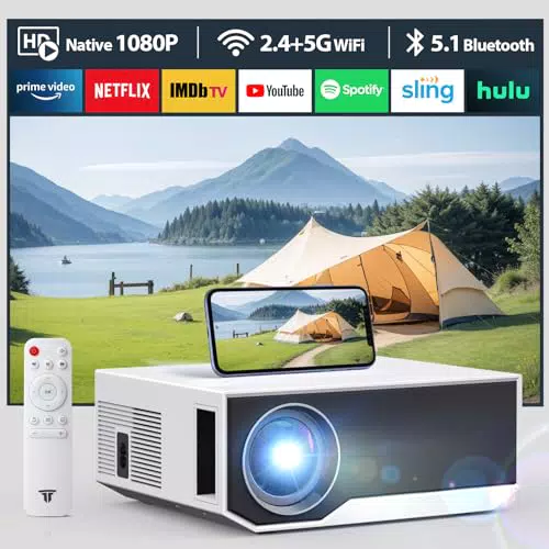 ZDK Mini Beamer 2024 - 4K Unterstützung, Full HD, 5G WiFi, 20000 Lumen