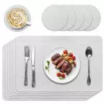 Premium Tischsets aus PU Leder – Abwaschbar und hitzebeständig für Küche und Restaurant