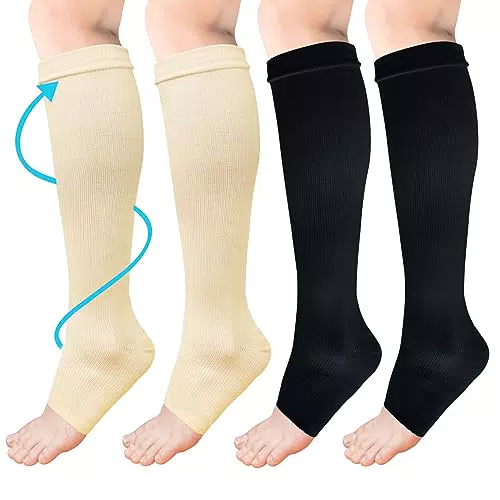 ACWOO Kompressionsstrümpfe für Damen und Herren, medizinische Stützstrümpfe 15-20 mmHg