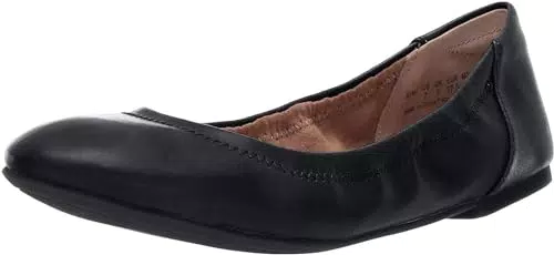 Amazon Essentials Damen Belice Ballerinas, Schwarz Kunstleder