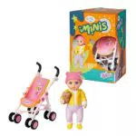 BABY born Mini Kinderwagen-Spielset mit Puppe Eli und Kuscheltier