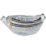 Funkelt Bauchtasche Damen – Wasserdichte Gürteltasche mit 3 Fächern für Sport und Festivals