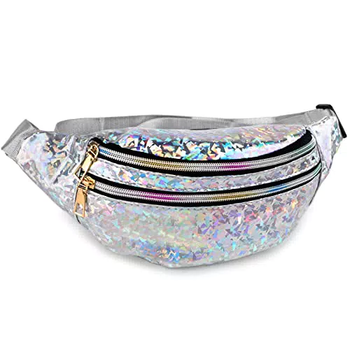 Funkelt Bauchtasche Damen – Wasserdichte Gürteltasche mit 3 Fächern für Sport und Festivals