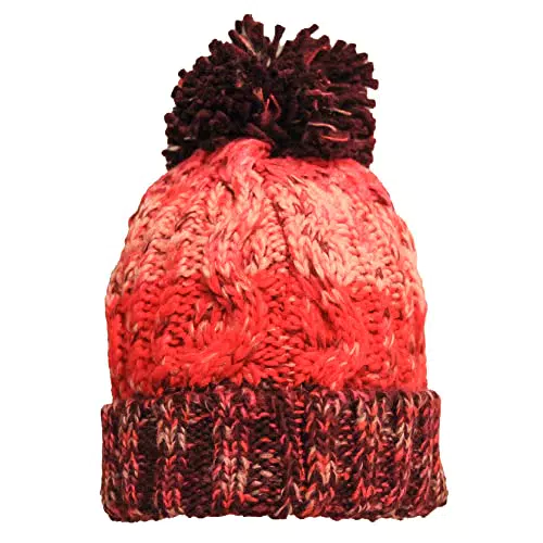Beechfield B486 Corkscrew Pom Pom Mütze für Damen und Herren