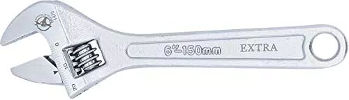 BGS Diy 1470 Rollgabelschlüssel 150 mm Einmaulschlüssel verchromt poliert