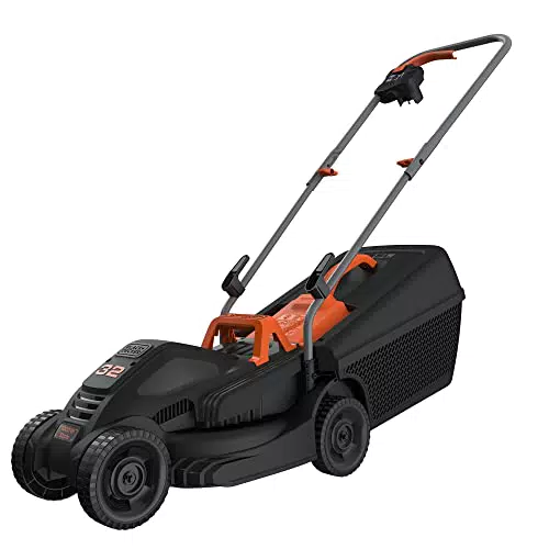 Black+Decker Elektro-Rasenmäher BEMW351 mit 32 cm Schnittbreite und 3-fach Schnitthöhenverstellung
