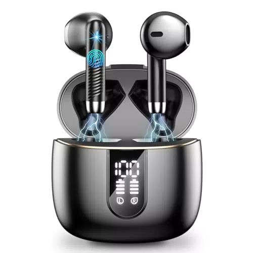 Bluetooth In-Ear Kopfhörer mit Mikrofon, Tiefer Bass, Wireless, LED-Anzeige - IP7 Wasserdicht, Sport, USB-C - [Nome del Brand]