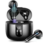 Bluetooth Kopfhörer, In Ear Kopfhörer Kabellos Bluetooth 5.3 Kabellose Kopfhörer mit 4 Mic