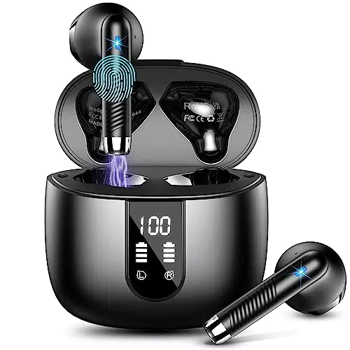Bluetooth Kopfhörer, In Ear Kopfhörer Kabellos Bluetooth 5.3 Kabellose Kopfhörer mit 4 Mic