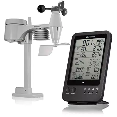 Bresser Wetterstation Funk mit Außensensor 5-in-1 Wetter Center