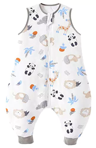 Chilsuessy Baby Schlafsack mit Füßen 2.5 Tog Ganzjahres Schlafsack für Säuglinge