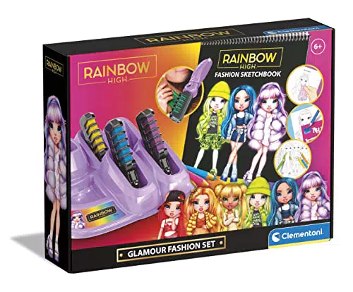 Clementoni Rainbow High-Kit Fashion – Kreatives Bastelset für Kinder ab 6 Jahren