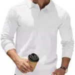 COOFANDY Herren Pullover mit Polokragen - Business Strickpullover Regular Fit