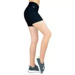 Formbelt Laufhose Damen 3/4 - Sportleggins mit Handytasche und hohem Bund