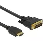 Delock HDMI zu DVI 24+1 Kabel bidirektional 1,0 m - Videokabel-Adapter