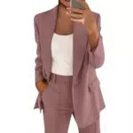 DHYUEN Damen Loungewear Anzug Elegant Trainingsanzug Blazer und Anzughose