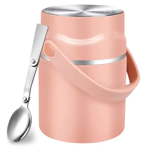 Dorblely Thermobehälter für Essen - Vakuumisolierter Edelstahl Suppenbehälter
