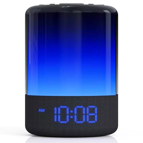 DOUMOSH Wecker mit Bluetooth-Lautsprecher und Nachtlicht für das Schlafzimmer
