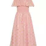 Elegant A-Linie Sommerkleid mit Rüschen und schulterfreiem Design
