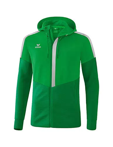 Erima Herren Squad Trainings Jacke, weiß/Slate Grey/Bio Lime