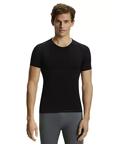 FALKE Herren Baselayer-Shirt Warm Round Neck Funktionsshirt Schnelltrocknend