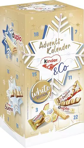 Ferrero Kinder White Adventskalender mit Schokoladen-Spezialitäten