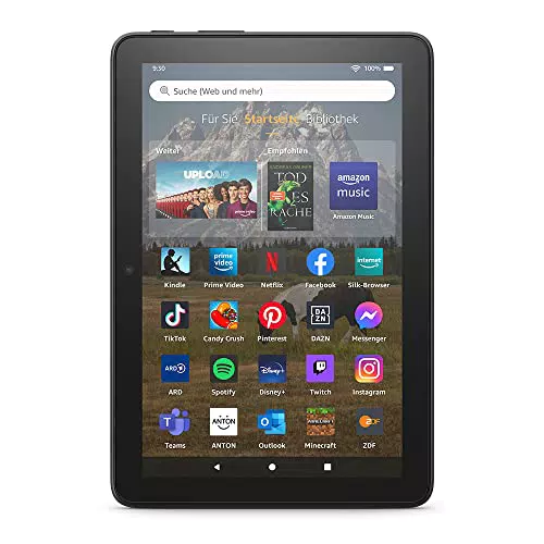 Fire HD 8-Tablet, 8-Zoll-HD-Display, 64 GB, 30 % schnellerer Prozessor