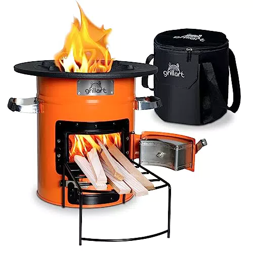 Grillart Raketenofen Outdoor Powertrain – effizienter Holzofen für Camping und Grillen