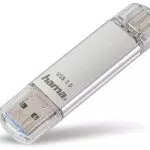 Hama 32GB USB-Speicherstick mit USB 3.0&USB 3.1-Type-C USB-Typ-C Handy-Stick